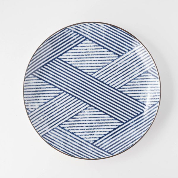 Indigo Stripe Plate