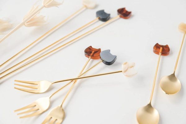 ネコ アクリルカトラリー