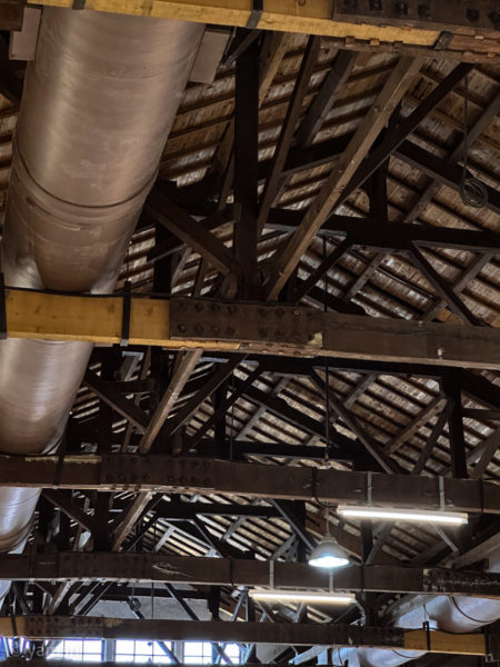 Stylish wooden ceiling beams
